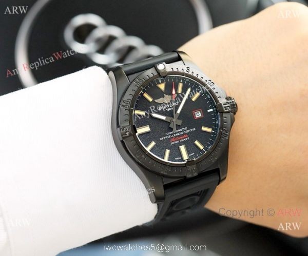 Clone Breitling Avenger II Seawolf Watch All Black w/ Yellow Hand Clone Breitling Avenger II Seawolf Watch All Black w/ Yellow Hand