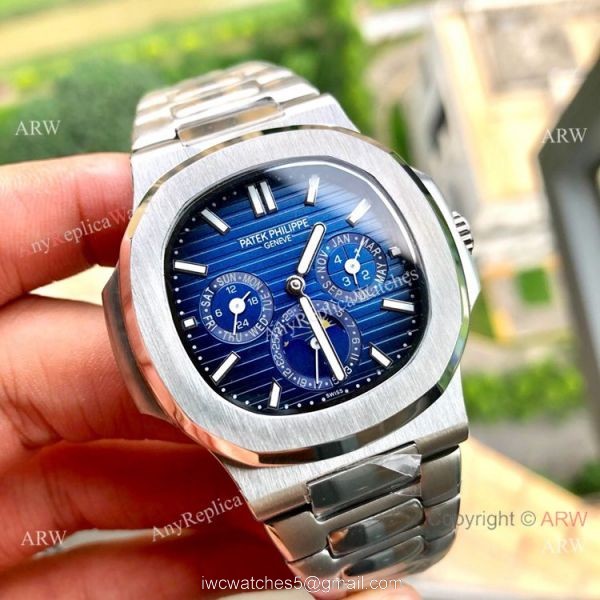 New Patek Philippe Nautilus Annual Calendar Moonphase Watch SS White Dial 42 MM New Patek Philippe Nautilus Annual Calendar Moonphase Watch SS White Dial 42 MM