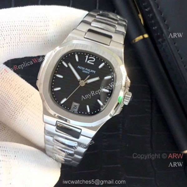 Fake Patek Philippe Nautilus Womens Watches SS Black Face QUARTZ Fake Patek Philippe Nautilus Womens Watches SS Black Face QUARTZ