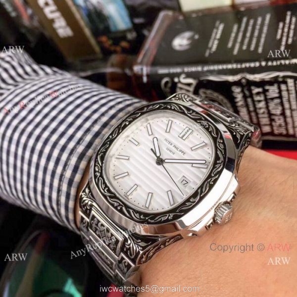Best Replica Patek Philippe Engraving Nautilus Blue Dial 40MM Watches Best Replica Patek Philippe Engraving Nautilus Blue Dial 40MM Watches