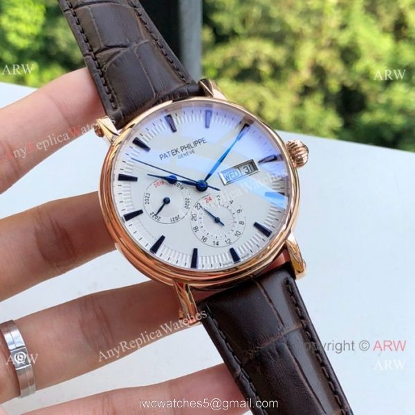 Copy Patek Philippe Geneve Day-date 43mm Watch SS White Dial Copy Patek Philippe Geneve Day-date 43mm Watch SS White Dial