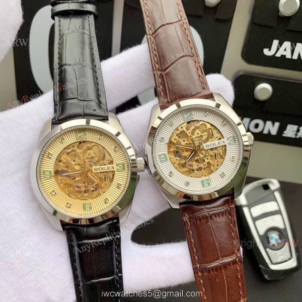 Rolex Geneve Cellini Replica Watch Tourbilln Face Brown Leather Strap Rolex Geneve Cellini Replica Watch Tourbilln Face Brown Leather Strap