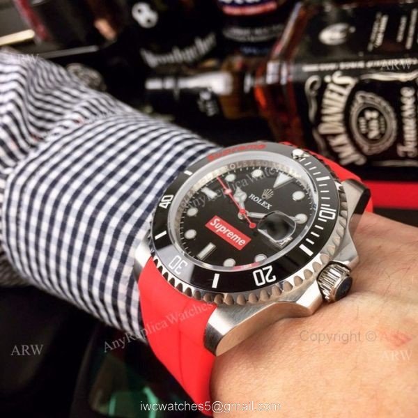 Rolex Supreme SS Black Ceramic Bezel Limited Edition Watch 40mm Rolex Supreme SS Black Ceramic Bezel Limited Edition Watch 40mm