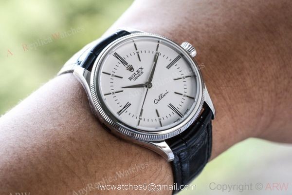 Swiss 3132 Rolex Geneve Cellini Time SS White Dial Watch Swiss 3132 Rolex Geneve Cellini Time SS White Dial Watch