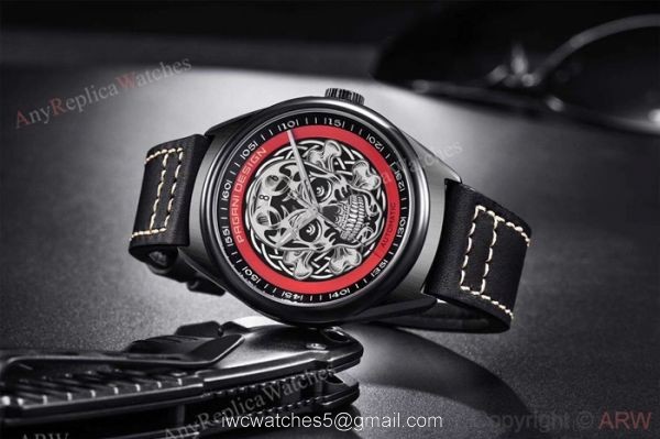 New Replica Pagani Design Black PVD Skeleton Skull Men Watch New Replica Pagani Design Black PVD Skeleton Skull Men Watch