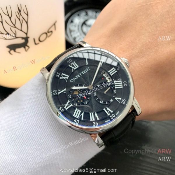 Copy Cartier Rotonde De Stainless Steel White Dial 42mm Watch Copy Cartier Rotonde De Stainless Steel White Dial 42mm Watch