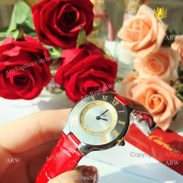 Cartier 21 Must De Gold Markers Quartz Watch 28mm Ladies Cartier 21 Must De Gold Markers Quartz Watch 28mm Ladies