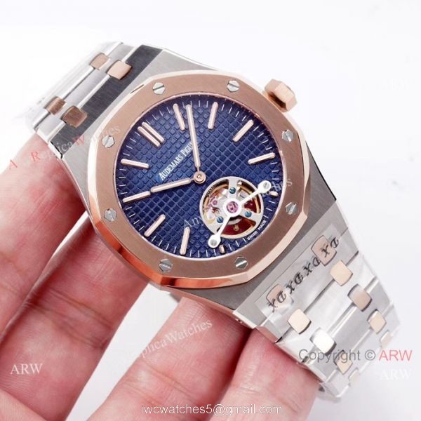 Copy Audemars Piguet Royal Oak Tourbillon Swiss 2924 Watches 2-Tone Rose Gold Copy Audemars Piguet Royal Oak Tourbillon Swiss 2924 Watches 2-Tone Rose Gold