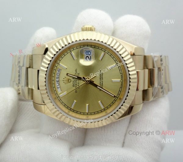 High Quality Replica Presidential Rolex Day-Date All Gold Watch 40mm High Quality Replica Presidential Rolex Day-Date All Gold Watch 40mm