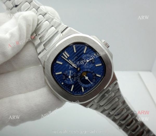 Copy Patek Philippe Nautilus Perpetual Calendar Men Watch Stainless Steel Blue Face Copy Patek Philippe Nautilus Perpetual Calendar Men Watch Stainless Steel Blue Face