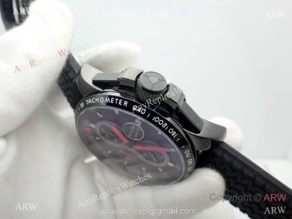 Fake Chopard Alfa Romeo Chronograph Black Dial Watch Red Hands Fake Chopard Alfa Romeo Chronograph Black Dial Watch Red Hands