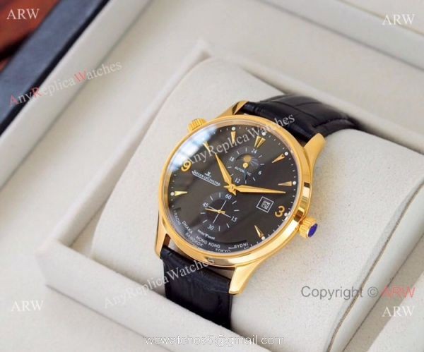 Jaeger-LeCoultre JLC Moonphase Man Stainless Steel Black Dial Watch Jaeger-LeCoultre JLC Moonphase Man Stainless Steel Black Dial Watch