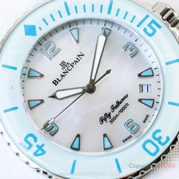 Replica Blancpain Fifty Fathoms Automatique Swiss 1315 Watch White Version Replica Blancpain Fifty Fathoms Automatique Swiss 1315 Watch White Version