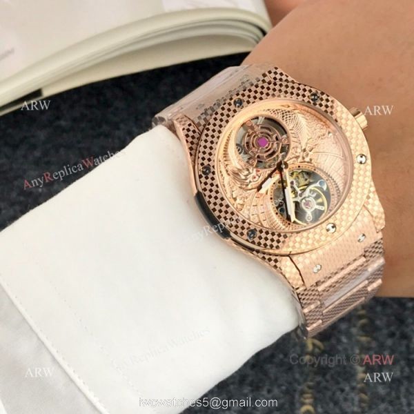High Quality Hublot Classic Fusion Tourbillon Men Watch Rose Gold High Quality Hublot Classic Fusion Tourbillon Men Watch Rose Gold