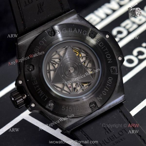 Hublot Big Bang Sang Bleu All Black Red 43mm Mens Watch Replica Hublot Big Bang Sang Bleu All Black Red 43mm Mens Watch Replica