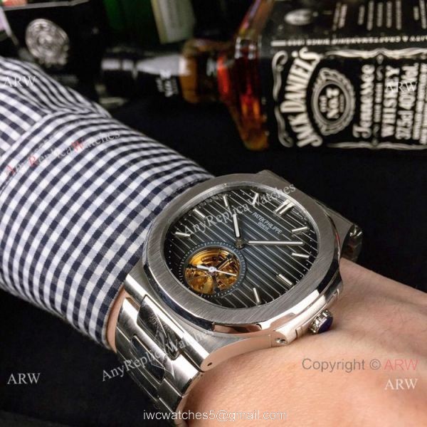 Best Copy Replica Patek Philippe Tourbillon Stainless Steel Black Dial Watches 40mm Best Copy Replica Patek Philippe Tourbillon Stainless Steel Black Dial Watches 40mm