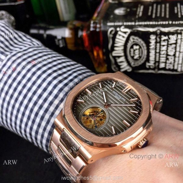 Best Replica Patek Philippe Tourbillon Watches 40mm Rose Gold and White Best Replica Patek Philippe Tourbillon Watches 40mm Rose Gold and White