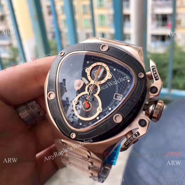 Fake Tonino Lamborghini Spyder 8901 watch Rose Gold White Dial Fake Tonino Lamborghini Spyder 8901 watch Rose Gold White Dial
