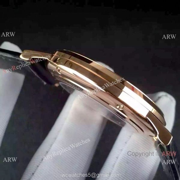 1 1 Swiss Replica Piaget Altiplano 9015 Rose Gold Black Dial Watch 1 1 Swiss Replica Piaget Altiplano 9015 Rose Gold Black Dial Watch