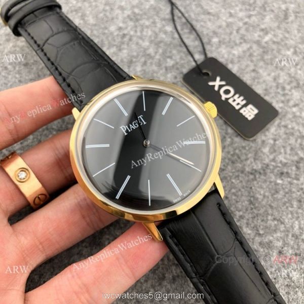 High Quality Piaget Altiplano Men Watches SS Black Dial 42mm High Quality Piaget Altiplano Men Watches SS Black Dial 42mm