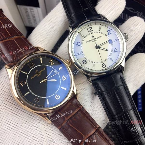 Buy Knockoff Vacheron Constantin Geneve Watch Black Dial Black Leather Band Buy Knockoff Vacheron Constantin Geneve Watch Black Dial Black Leather Band