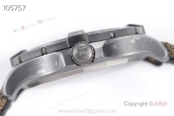 GB Swiss Replica Breitling Avenger blackbird V2 Watch Titanium Case Green Strap GB Swiss Replica Breitling Avenger blackbird V2 Watch Titanium Case Green Strap