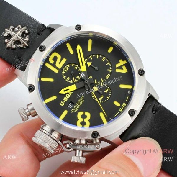 Best Replica U-Boat Classico U-72 Chronograph watches SS Yellow Leather Strap Best Replica U-Boat Classico U-72 Chronograph watches SS Yellow Leather Strap