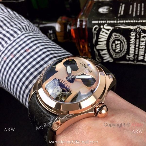 High Quality Copy Corum Bubble Skull Face Rose Gold Wristwatch High Quality Copy Corum Bubble Skull Face Rose Gold Wristwatch