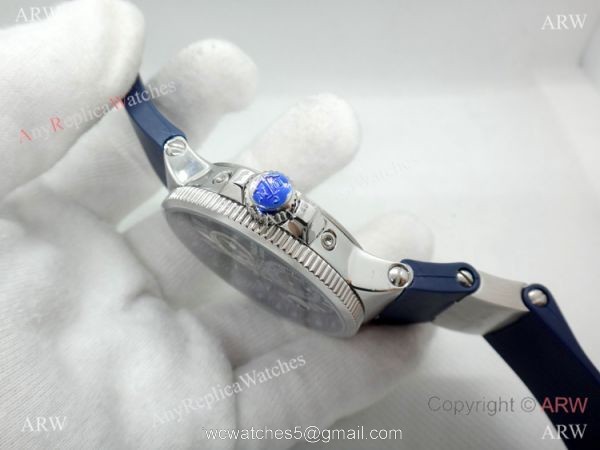 SWISS Replica Ulysse Nardin Marine Watch Blue Chronograph Dial Blue Rubber Strap SWISS Replica Ulysse Nardin Marine Watch Blue Chronograph Dial Blue Rubber Strap
