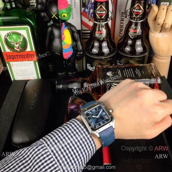 New Cartier Watches 2019 Santos de Cartier Blue Dial Automatic watch New Cartier Watches 2019 Santos de Cartier Blue Dial Automatic watch