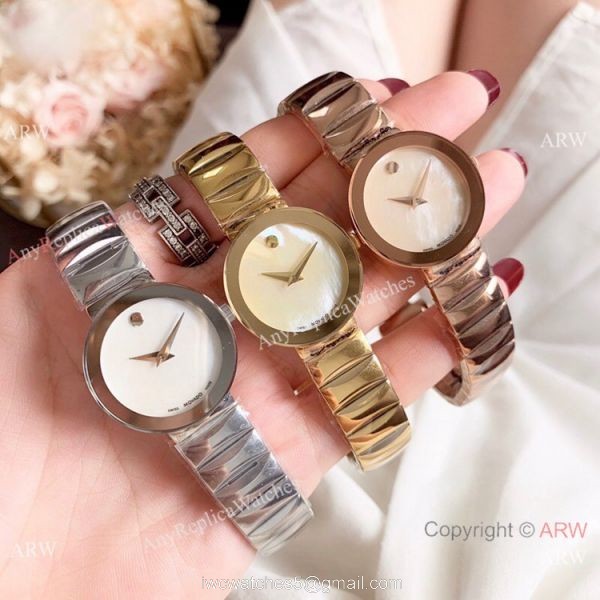Low Price Copy Movado Stainless Steel White MOP Dial Watch Lady Quartz Low Price Copy Movado Stainless Steel White MOP Dial Watch Lady Quartz