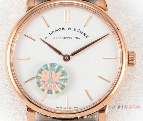 Copy A.Lange Sohne Saxonia Thin Swiss 2892 Watch White Face Rose Gold Copy A.Lange Sohne Saxonia Thin Swiss 2892 Watch White Face Rose Gold