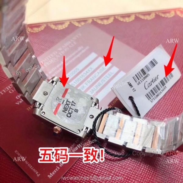 Copy Cartier Tank CC708177 Two Tone Rose Gold 25mm watch for Sale Copy Cartier Tank CC708177 Two Tone Rose Gold 25mm watch for Sale