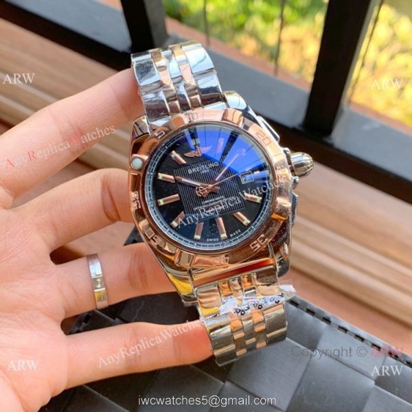 New Copy Breitling Chronomat 01 43mm Watches Two Tone and White New Copy Breitling Chronomat 01 43mm Watches Two Tone and White
