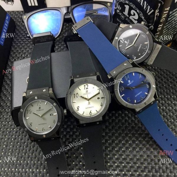 Hublot Classic Fusion Silver Dial Black Rubber Strap Replica ARW Watches Hublot Classic Fusion Silver Dial Black Rubber Strap Replica ARW Watches