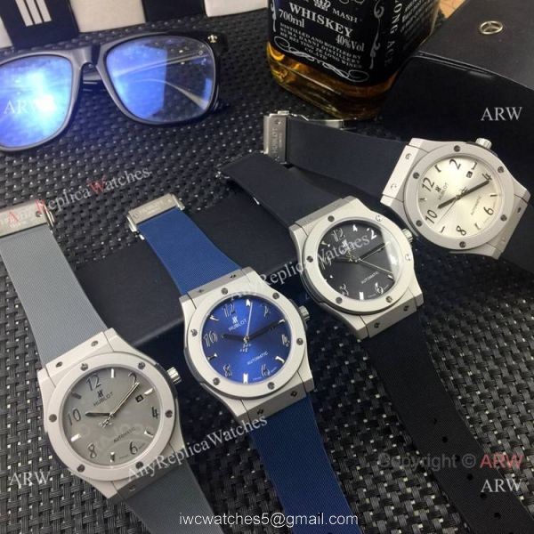 New Replica Hublot Classic Fusion Sand Case Silver Dial Watch New Replica Hublot Classic Fusion Sand Case Silver Dial Watch