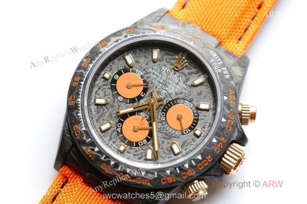 1:1 Best Edition Rolex Daytona Carbon Fiber Orange Rubber Strap Watch 7750 Movement 1:1 Best Edition Rolex Daytona Carbon Fiber Orange Rubber Strap Watch 7750 Movement