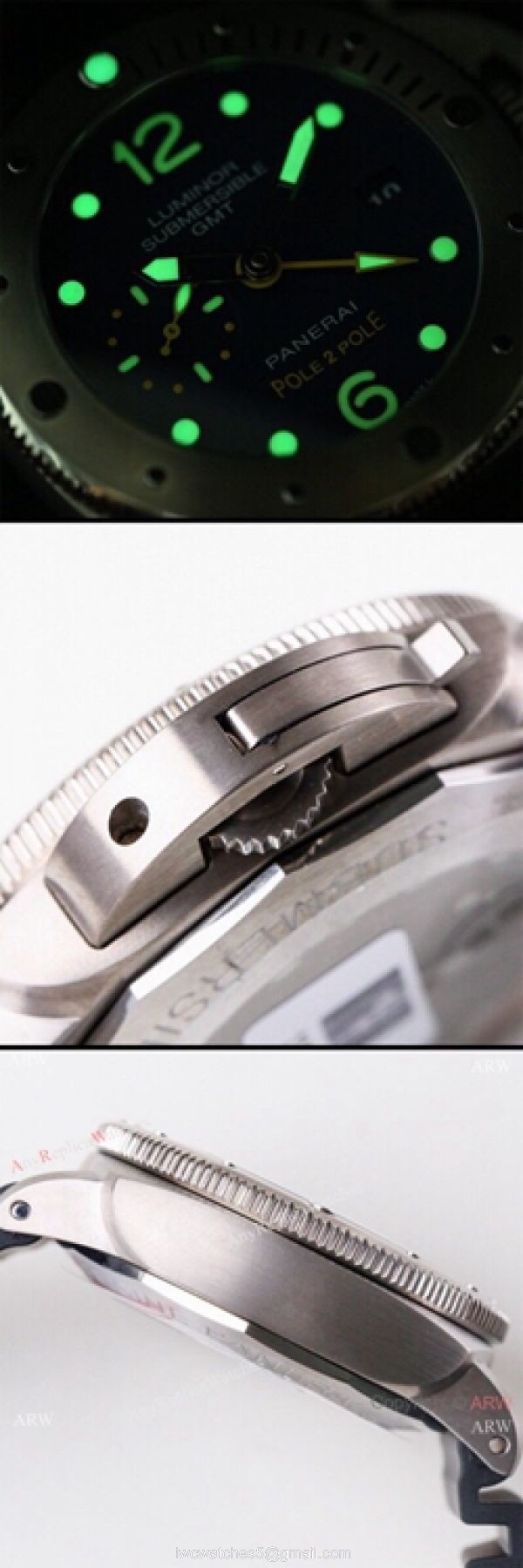 (VS) Swiss Copy Panerai Luminor Submersible 1950 3 Days GMT Titanium Watch (VS) Swiss Copy Panerai Luminor Submersible 1950 3 Days GMT Titanium Watch