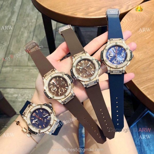 Copy Hublot Big Bang Rose Gold Diamond Blue Dial Watches Copy Hublot Big Bang Rose Gold Diamond Blue Dial Watches