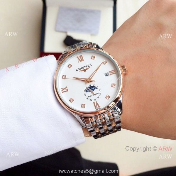 Clone Longines Master Moonphase Stainless Steel Diamond Watch 39mm Clone Longines Master Moonphase Stainless Steel Diamond Watch 39mm