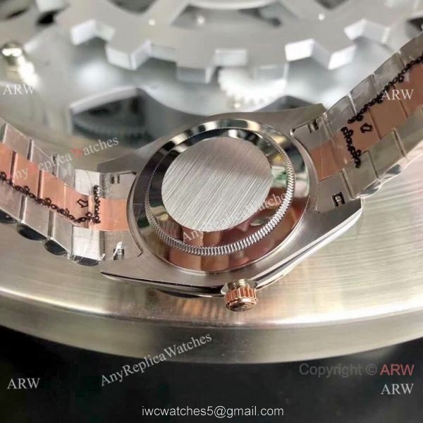 Copy Rolex Datejust Gray Dial 2-Tone Rose Gold President Watch 40mm Copy Rolex Datejust Gray Dial 2-Tone Rose Gold President Watch 40mm