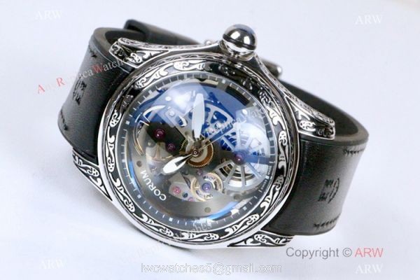 New Replica Corum Watches Corum Bubble Squelette SS Tattoo Watch 45mm New Replica Corum Watches Corum Bubble Squelette SS Tattoo Watch 45mm
