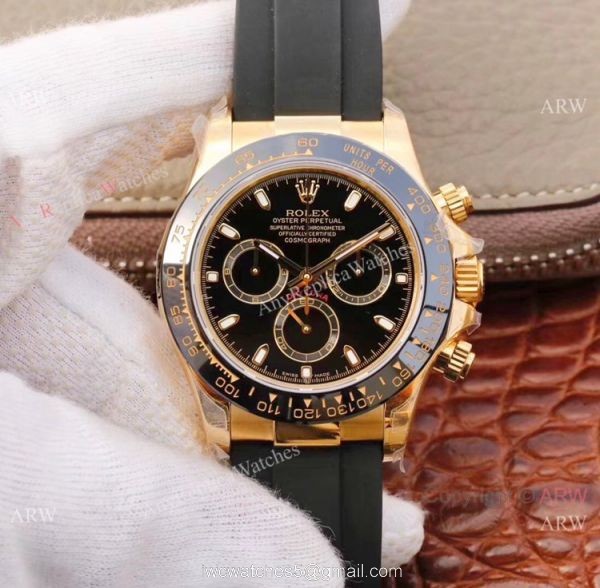 Swiss 4130 JH Factory Rolex Daytona Rubber Band Gray Dial Watch 40mm Swiss 4130 JH Factory Rolex Daytona Rubber Band Gray Dial Watch 40mm