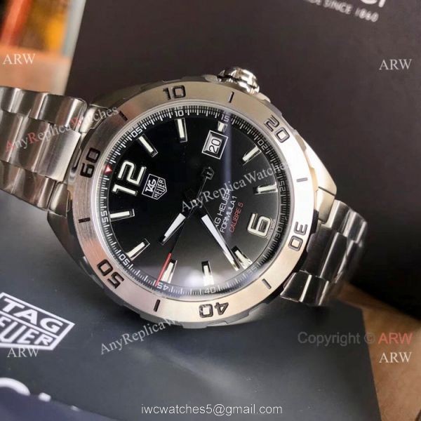 Swiss Tag Heuer Formula 1 CALIBRE 5 Bracelet Stainless Steel Black Face Swiss Tag Heuer Formula 1 CALIBRE 5 Bracelet Stainless Steel Black Face