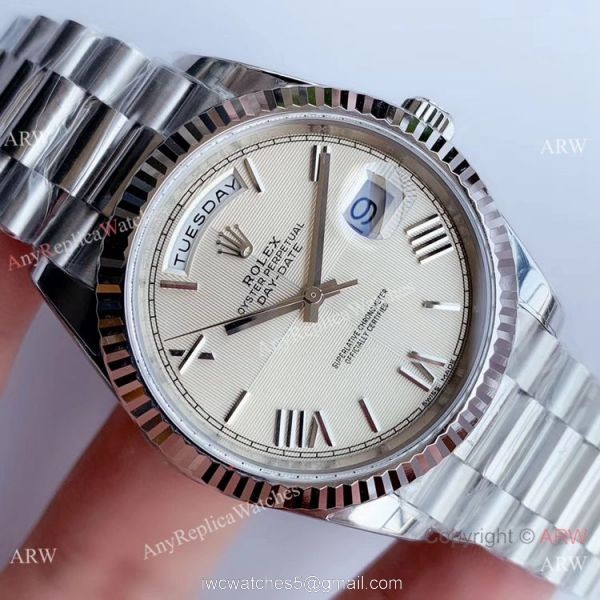 NEW Upgraded Replica Rolex Presidential Day Date II 3255 Cream Dial Watch V3 Version NEW Upgraded Replica Rolex Presidential Day Date II 3255 Cream Dial Watch V3 Version