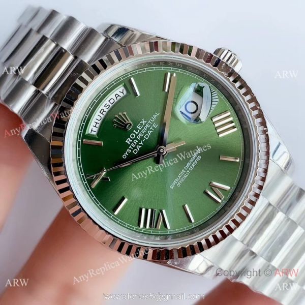 NEW Upgraded Rolex Day-Date II 41 SS Green Dial New President Band Watch V3 NEW Upgraded Rolex Day-Date II 41 SS Green Dial New President Band Watch V3