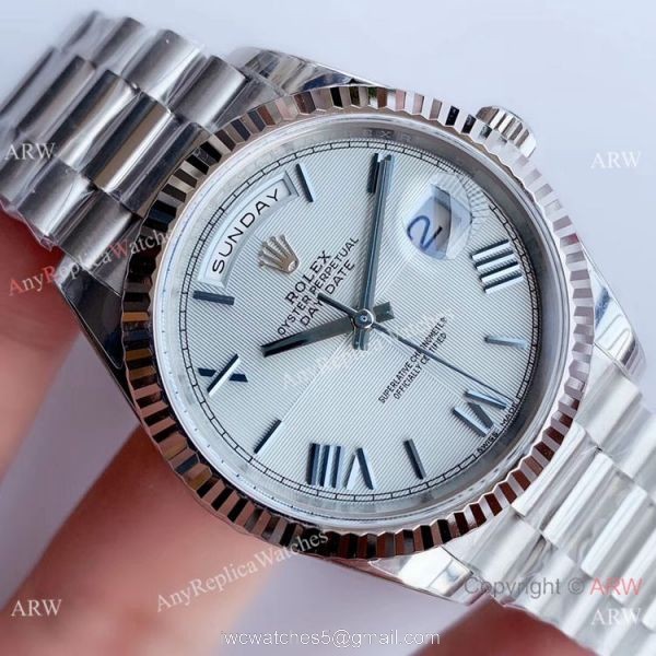 NEW Upgraded Swiss 3255 V3 Rolex DayDate 2 Light Blue Dial Watch / Rolex Presidential 41mm Replica NEW Upgraded Swiss 3255 V3 Rolex DayDate 2 Light Blue Dial Watch / Rolex Presidential 41mm Replica