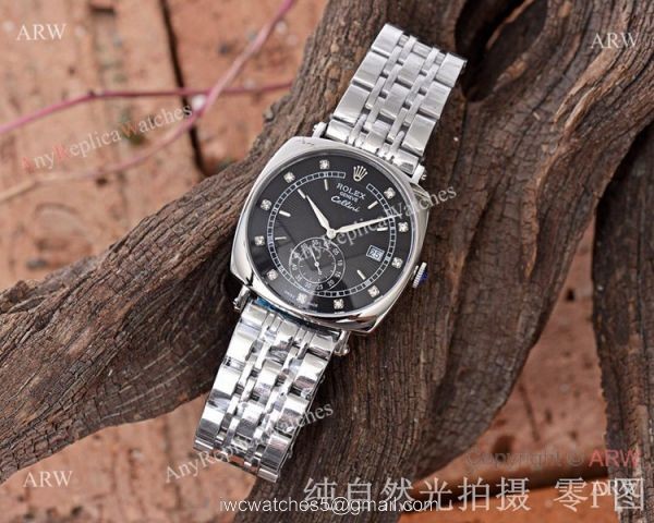 New Replica Rolex Geneve Cellini Black Rose Gold Watch 42mm New Replica Rolex Geneve Cellini Black Rose Gold Watch 42mm