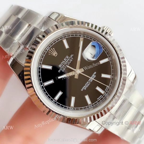 NEW Upgraded Eta3235 V3 Rolex DateJust II 41 Black Dial Fluted Bezel Watch NEW Upgraded Eta3235 V3 Rolex DateJust II 41 Black Dial Fluted Bezel Watch