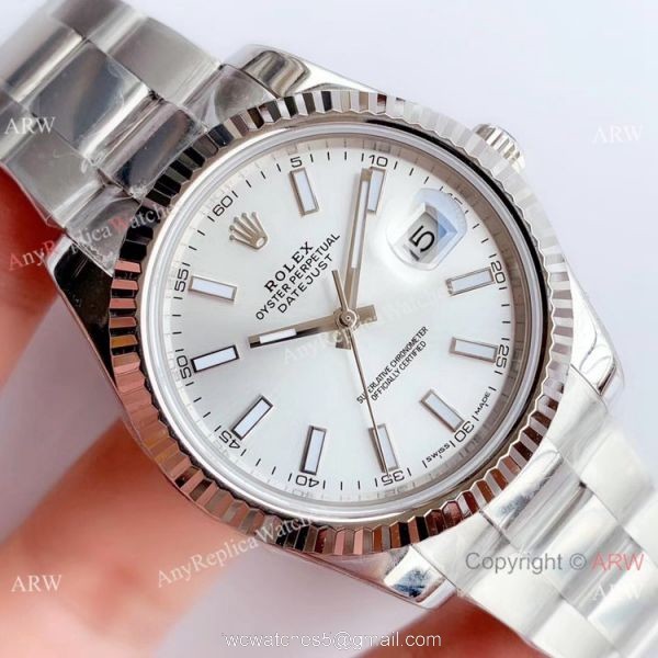 NEW Upgraded Swiss Copy Rolex Datejust II 3235 V3 Silver Face Watch 41mm NEW Upgraded Swiss Copy Rolex Datejust II 3235 V3 Silver Face Watch 41mm